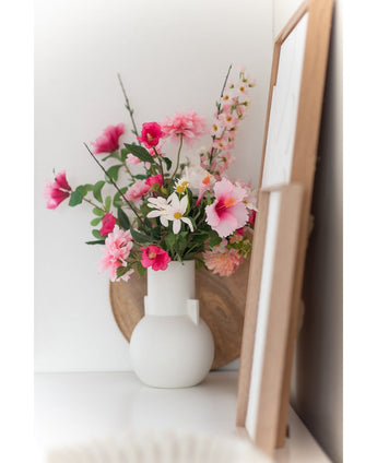 Kunstroos "Emine" Real Touch Wit 43cm