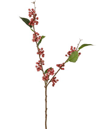 Kunsttak Berries 64 cm roze