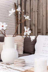 Kunsttak Magnolia kleinbloemig 89 cm wit