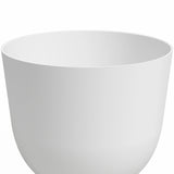 De Plantenbak Havanna Ø30cm x H25cm is een effen, witte, ronde bloempot met een glad oppervlak en minimalistisch ontwerp, leeg afgebeeld tegen een witte achtergrond.