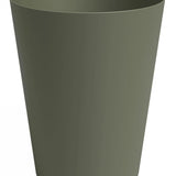 De Plantenbak Porto Ø40cm x H50cm is een olijfgroene, cilindervormige plantenbak met een licht taps toelopende vorm en glad oppervlak, afgebeeld tegen een witte achtergrond.