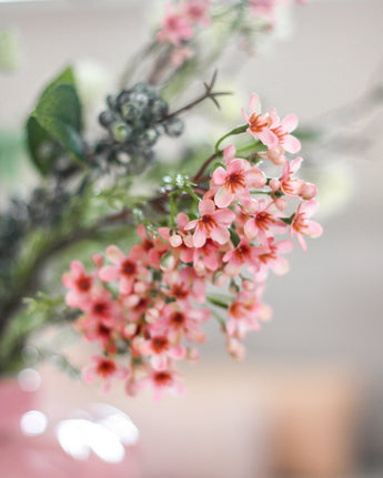 Zijden kunstbloemen boeket Blush Blossom