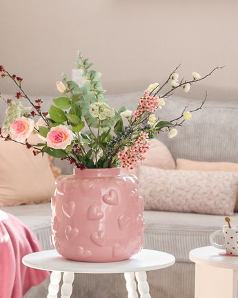 Zijden kunstbloemen boeket Blush Blossom