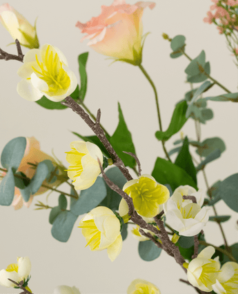 Zijden kunstbloemen boeket Blush Blossom