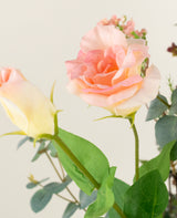 Zijden kunstbloemen boeket Blush Blossom