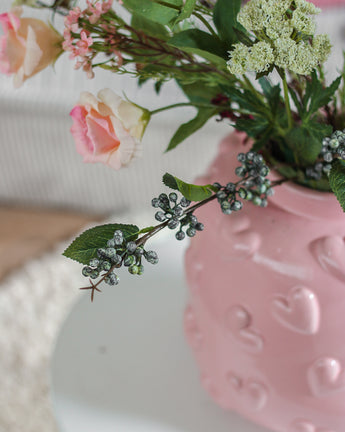 Zijden kunstbloemen boeket Blush Blossom