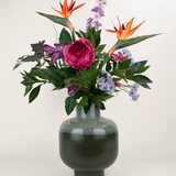 Zijden kunstbloemen boeket Caribbean Sunset