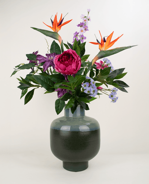 Zijden kunstbloemen boeket Caribbean Sunset