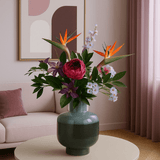 Zijden kunstbloemen boeket Caribbean Sunset