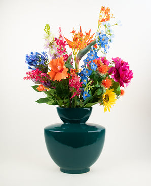 Zijden kunstbloemen boeket Colourful Spirit