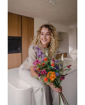 Zijden kunstbloemen boeket Colourful Svenski