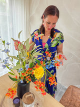 Zijden kunstbloemen boeket Lemonade Garden
