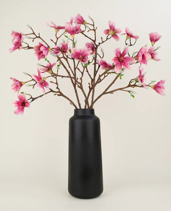 Zijden kunstbloemen boeket Magnolia roze