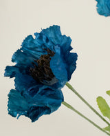 Zijden kunstbloemen boeket Poppy Blauw