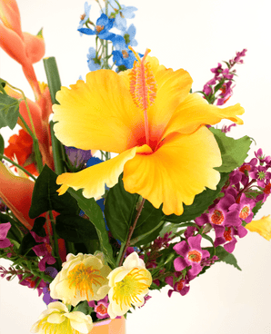 Zijden kunstbloemen boeket Tropicana