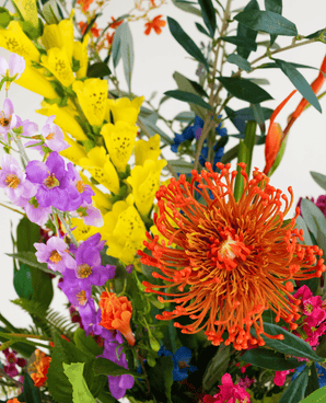 Zijden kunstbloemen boeket Tropicana XL