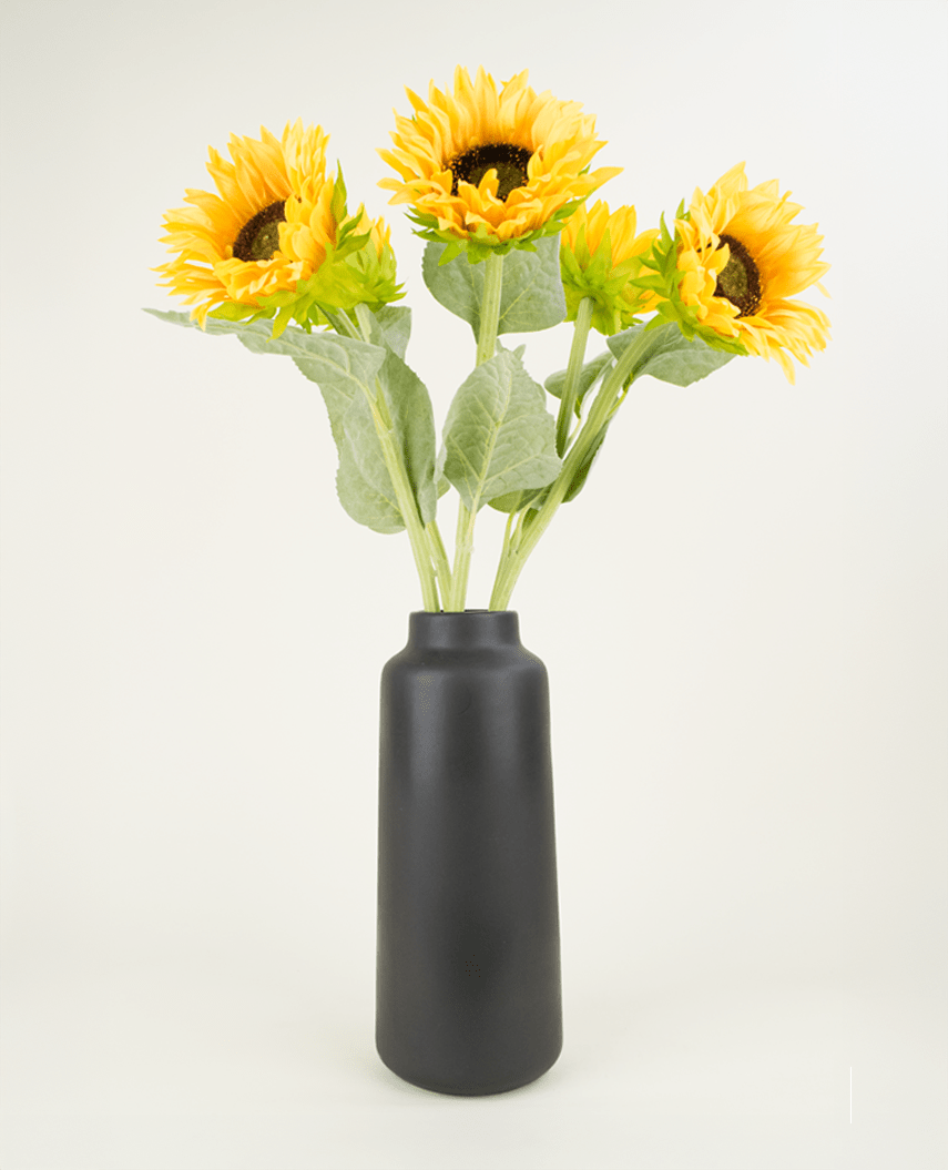 Zijden kunstbloemen boeket Zonnebloem