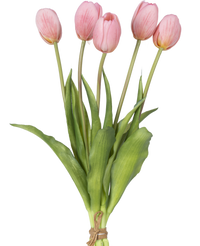 Kunsttulpenboeket Real Touch Roze 40 cm