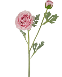 Renoncule artificielle Real Touch Rose 60cm
