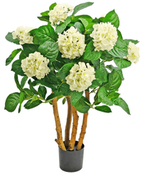 Plante artificielle Hortensia 85 cm blanche