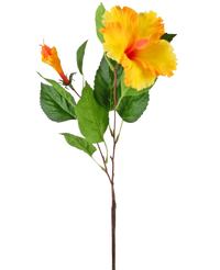 Fleur artificielle Hibiscus 64 cm jaune