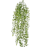 De Kunst hangplant mini klimop 91 cm heeft groene bladeren op dunne stelen tegen een effen witte achtergrond.