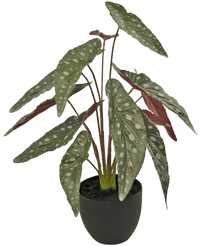 Kunst Begonia 48 cm in sierpot zwart