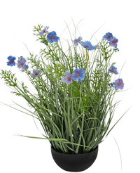 Gazon artificiel violet Gesang fleur oignon herbe pot 56cm ignifuge