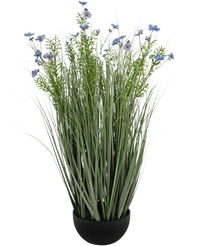 Gazon artificiel violet Gesang fleur oignon herbe pot 90cm ignifuge