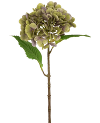 Hortensia artificiel Deluxe 55 cm vert/violet