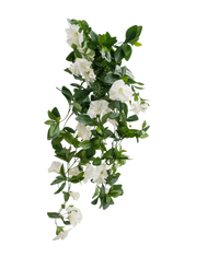 Plante artificielle suspendue Pétunia 70 cm blanche