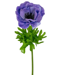 Anémone artificielle Real Touch Bleu Violet 52cm