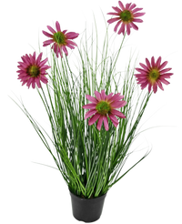 Plante de gazon artificiel chrsanthème 60 cm ignifuge