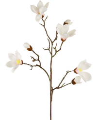 Branche de magnolia artificielle Real Touch Blanc 98cm