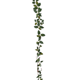 De Kunst Tradescantia Slinger Groen 180 cm is een enkele groene bladrank die verticaal staat afgebeeld tegen een effen witte achtergrond.