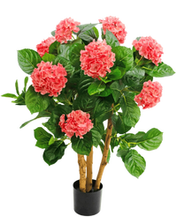 Plante artificielle Hortensia 85 cm rose