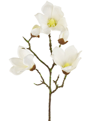 Magnolia Artificiel Real Touch Blanc 72cm